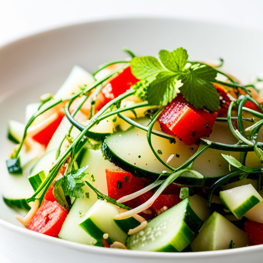 Delicious dish of Cucumber and daikon 91582