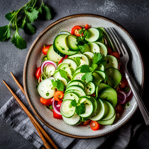 Delicious dish of Cucumber and daikon 91581